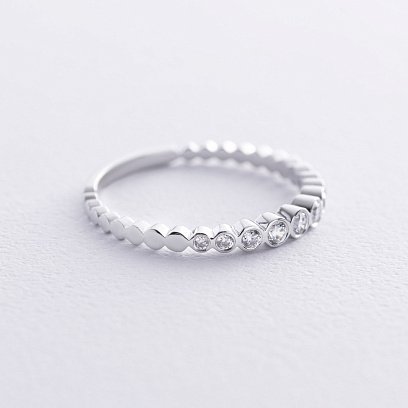 Золотое кольцо с фианитами к07536 №5