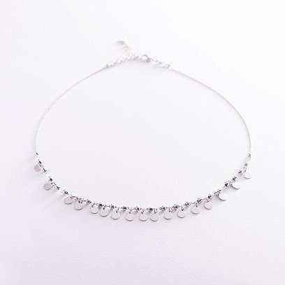 Срібне кольє "Монетки" 181077