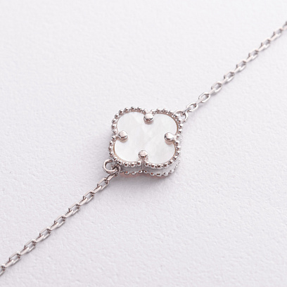 Срібне кольє "Конюшина" (перламутр) 181339 №2