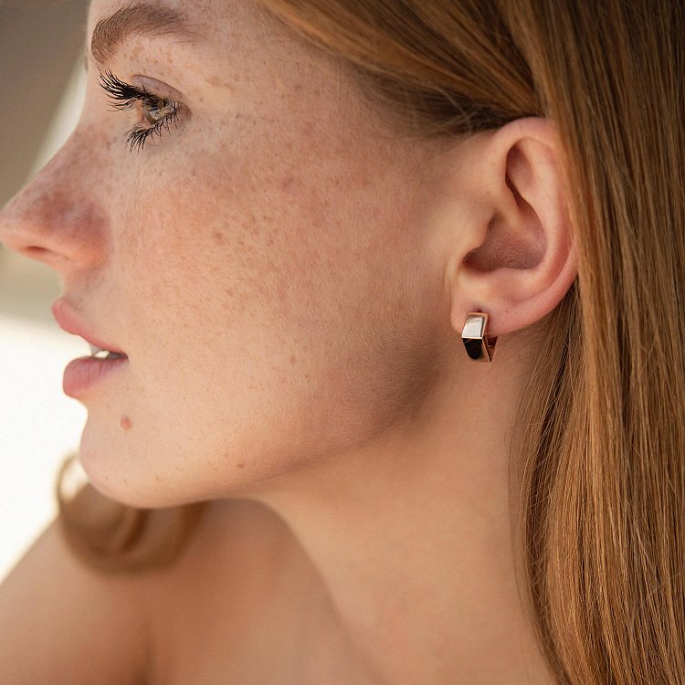 Сережки "Ризик" у червоному золоті с08460 від ювелірного магазину Онікс - 4