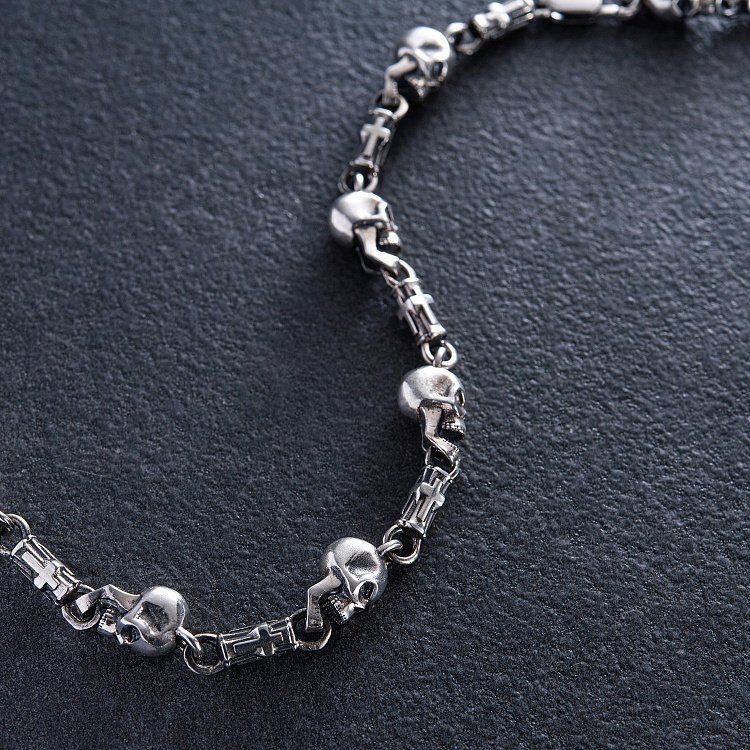 Серебряное колье "Черепа" 364 от ювелирного магазина Оникс - 4