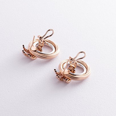 Золоті сережки "Кільця" с08366 №6