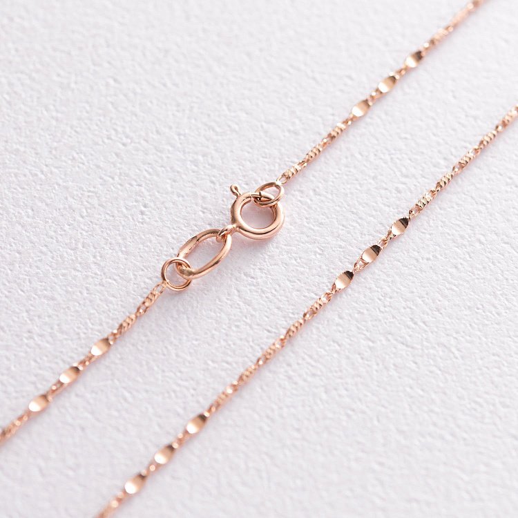 Фантазійний ланцюжок в червоному золоті ﻿ц00421 від ювелірного магазину Онікс - 2