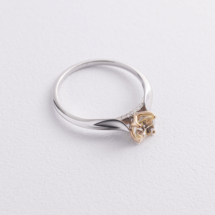 Помолвочное золотое кольцо с бриллиантами 244621123 от ювелирного магазина Оникс - 2