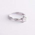 Помолвочное кольцо в белом золоте с бриллиантами 312 от ювелирного магазина Оникс - 4