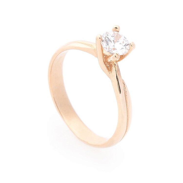 Золота каблучка (фіаніт) к02066 від ювелірного магазину Онікс