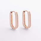 Золотые серьги с фианитами с09644 от ювелирного магазина Оникс