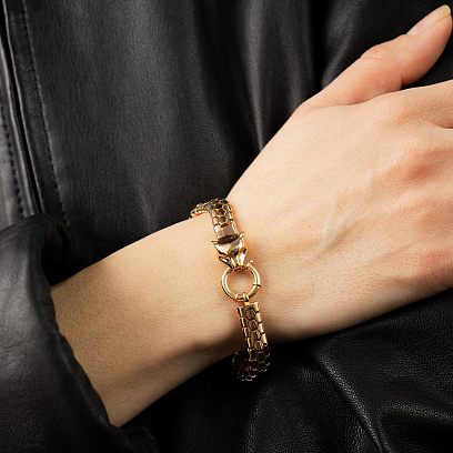 Браслет "Пантера" у червоному золоті б05811 №2