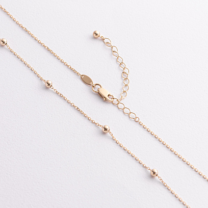 Колье "Шарики" в желтом золоте mini кол02649 №2