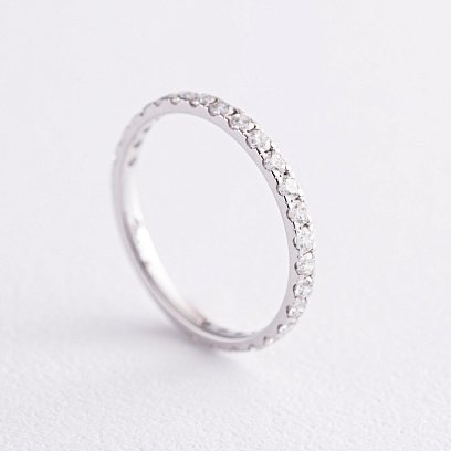 Кольцо дорожка в белом золоте с бриллиантами 210451121