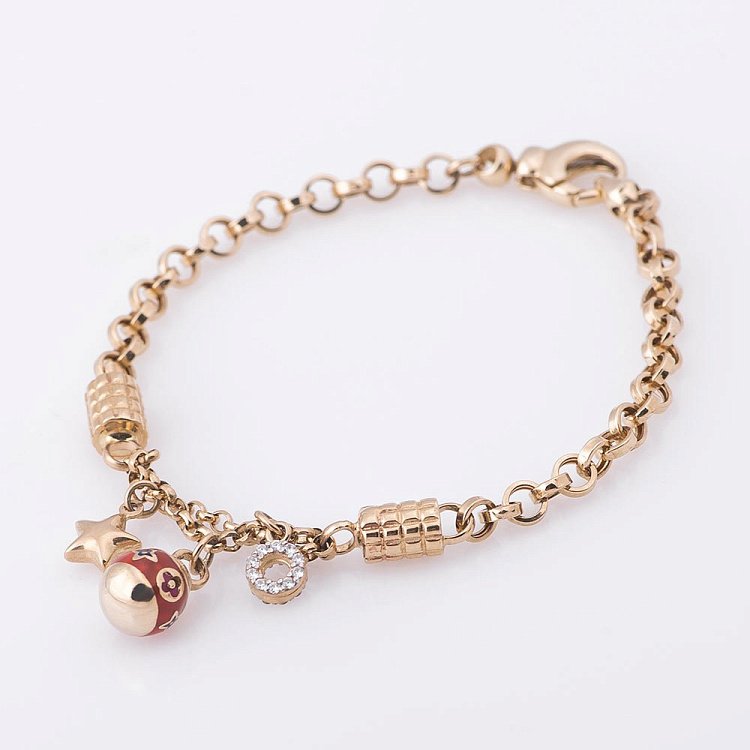 Золотий ланцюговий браслет з Шарм б02228 від ювелірного магазину Онікс