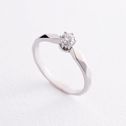 Заручальна золото каблучка з діамантом 219701121