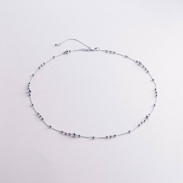 Кольє "Кульки" у білому золоті кол02588 від ювелірного магазину Онікс