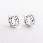 Серебряные серьги - кольца "Gina" 123552 от ювелирного магазина Оникс