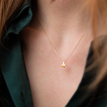 Кольє "Метелик" у жовтому золоті кол02149 №4