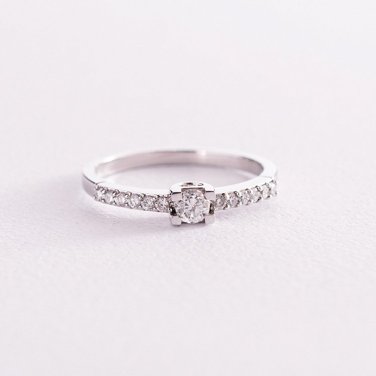 Заручальна каблучка із золота (діаманти) JR99580 від ювелірного магазину Онікс