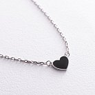 Срібне кольє "Серце" (емаль) OR132040 от ювелирного магазина Оникс - 2