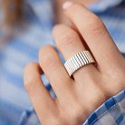 Широкое серебряное кольцо "Энид" 112693 от ювелирного магазина Оникс - 20