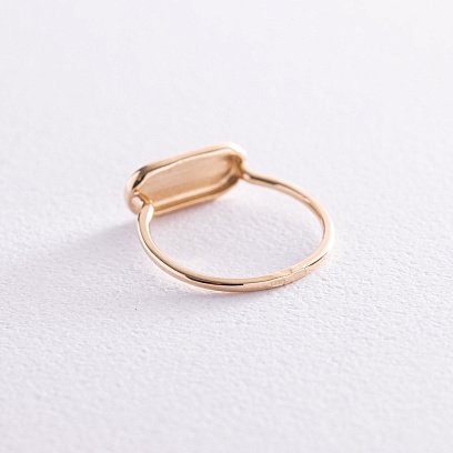 ?Каблучка в жовтому? золоті (можливе гравіювання) к07206 №5