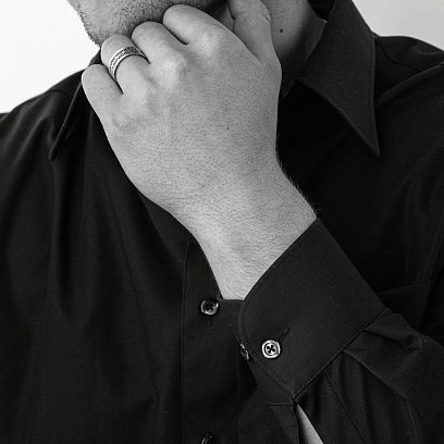 Серебряное кольцо "Герб України - Тризуб. Доброго вечора, ми з України" 937 №2