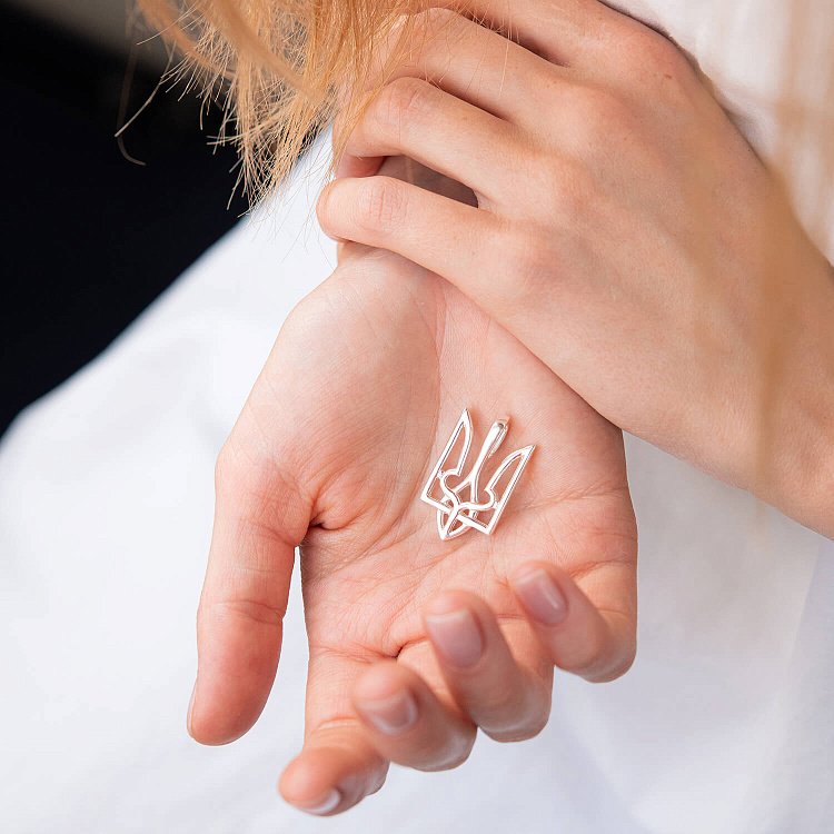 Срібний кулон "Герб України - Тризуб" 133139 від ювелірного магазину Онікс - 4