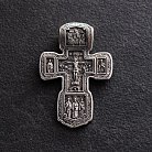 Срібний православний хрест "Розп'яття Христове. Ікона Божої Матері "Толгська" 133006 от ювелирного магазина Оникс