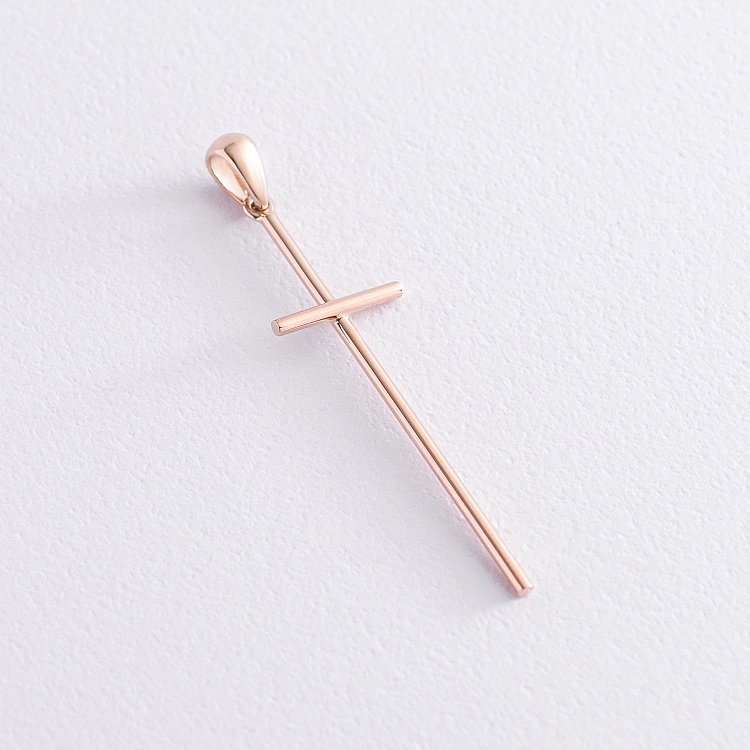 Хрест в червоному золоті п03447 від ювелірного магазину Онікс