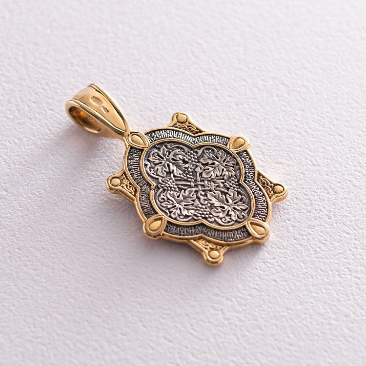 Срібна ладанка з позолотою 131743 від ювелірного магазину Онікс - 1