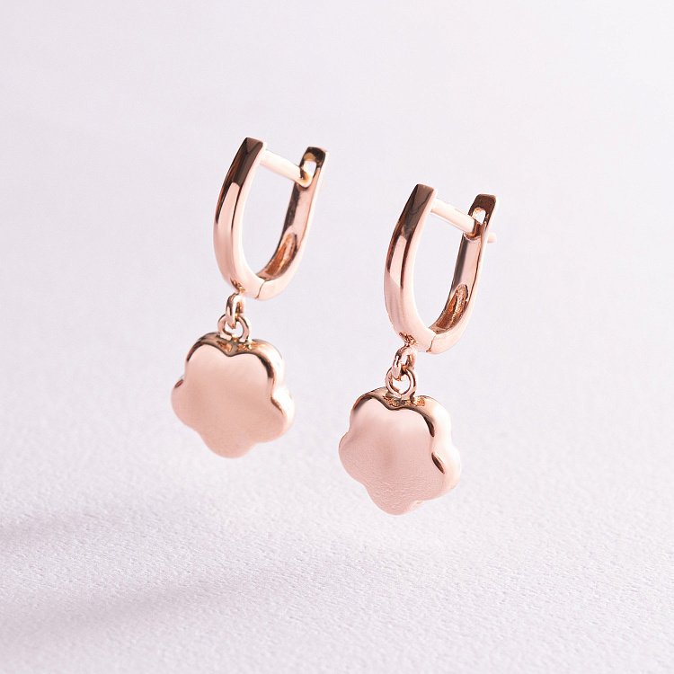 ﻿Золоті сережки "Квіточки" с07772 від ювелірного магазину Онікс