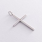 Срібний хрестик з фіанітами  260030с от ювелирного магазина Оникс - 2