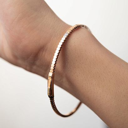 Жорсткий браслет "Kylie" у червоному золоті mini б05570 №6