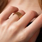 Широкое кольцо "Энид" в желтом золоте к07359 от ювелирного магазина Оникс - 7