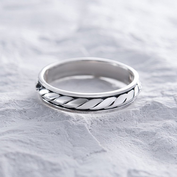 Мужское серебряное кольцо (чернение) TR-01-00002 от ювелирного магазина Оникс - 7