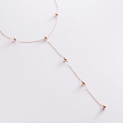 Колье 2 в 1 "Шарики" в красном золоте кол01954 №2