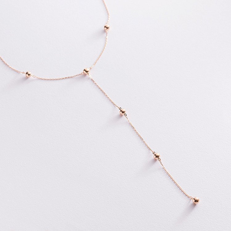 Колье 2 в 1 "Шарики" в красном золоте кол01954 от ювелирного магазина Оникс - 1