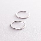 Серьги - кольца в белом золоте (1.8 см) с07153 от ювелирного магазина Оникс - 2