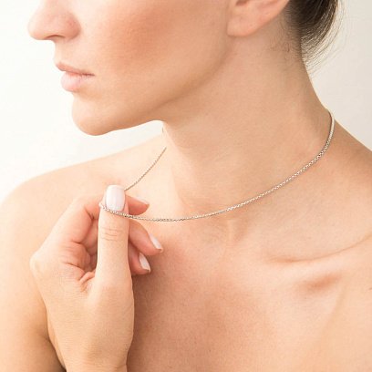 Цепочка плетение Венеция (в белом золоте) ц00242 №3