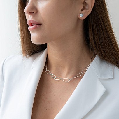 Серебряное колье "Чувственность" 181091