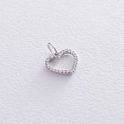 Золотой кулон "Сердце" (бриллианты) пб0220di от ювелирного магазина Оникс