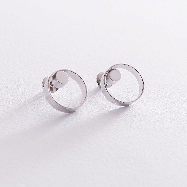 Серебряные серьги - пусеты "Монтана" 4928 от ювелирного магазина Оникс