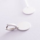 Срібні сережки без каменів "Асиметрія" 122236 от ювелирного магазина Оникс - 4