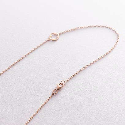 Кольє "Конюшина" в червоному золоті кол01780 №5