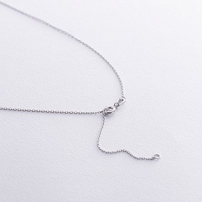 Кольє у білому золоті з чорним діамантом 736121122 №4