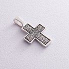 Православний срібний хрест "Розп'яття. Спаси та Збережи" 133004 от ювелирного магазина Оникс - 4