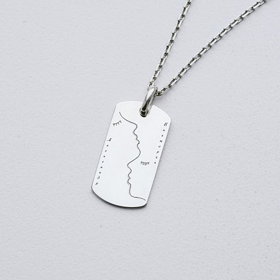 Серебряный жетон "Влюбленные" 133349-м №4