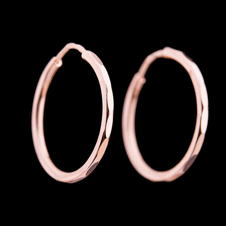 Золотые серьги "Кольца" с01996 от ювелирного магазина Оникс - 2