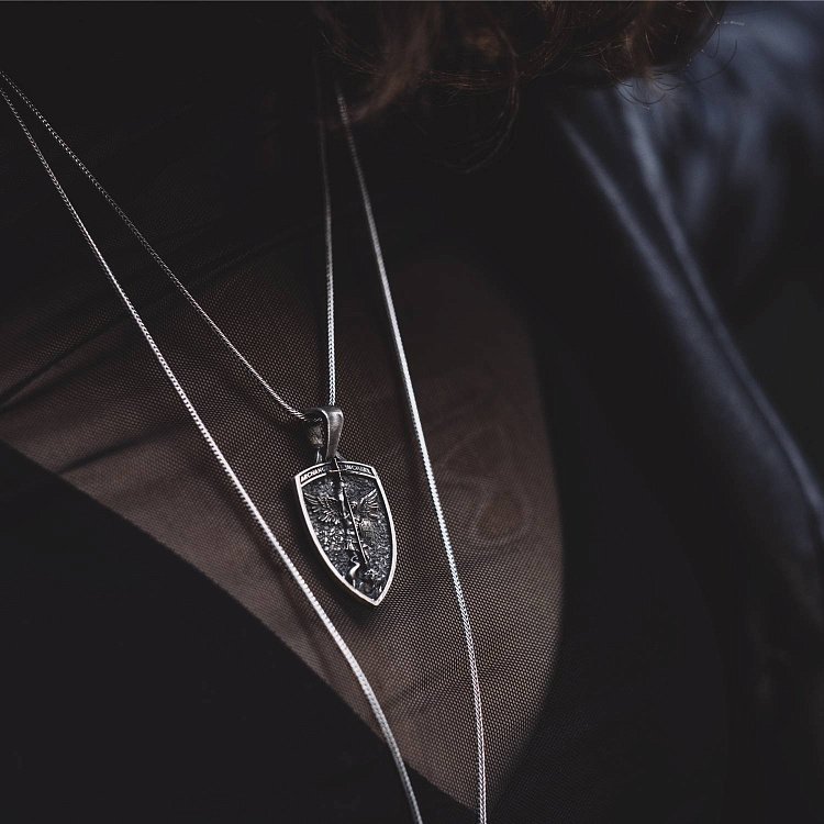 Серебряный кулон "Архангел Михаил" 133185 от ювелирного магазина Оникс - 4