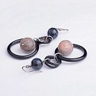 Сережки з кіанітом і місячним каменем 229с24 от ювелирного магазина Оникс - 1