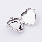 Срібна підвіска "Серце" з фіанітами 132220 от ювелирного магазина Оникс - 2