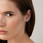 Серьги - клаймберы "Оригинальность" в белом золоте с09341 от ювелирного магазина Оникс - 4